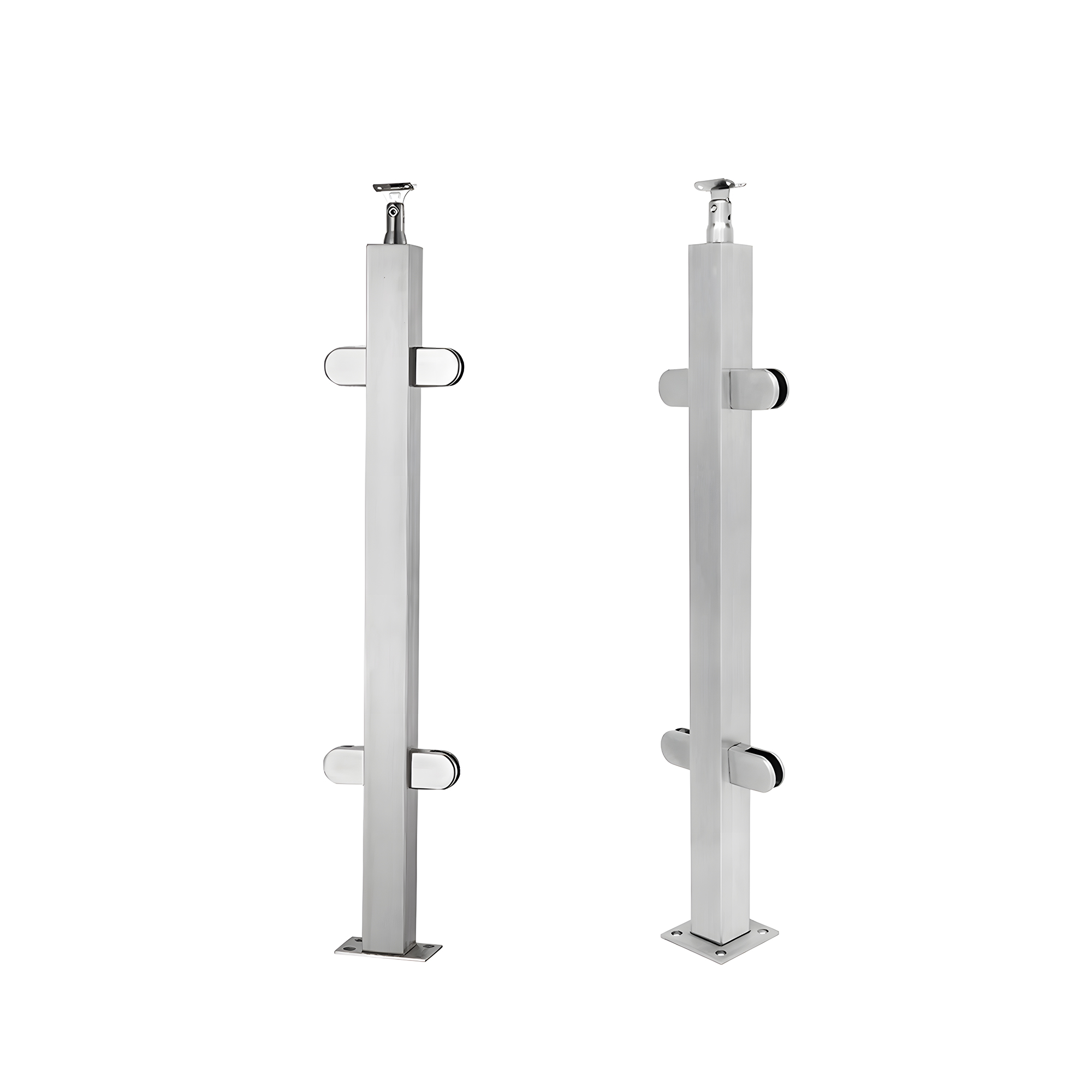 Stainless Steel Handrail Post Kits Glass Balustrade Hardware Modern Design For Balcony Railing