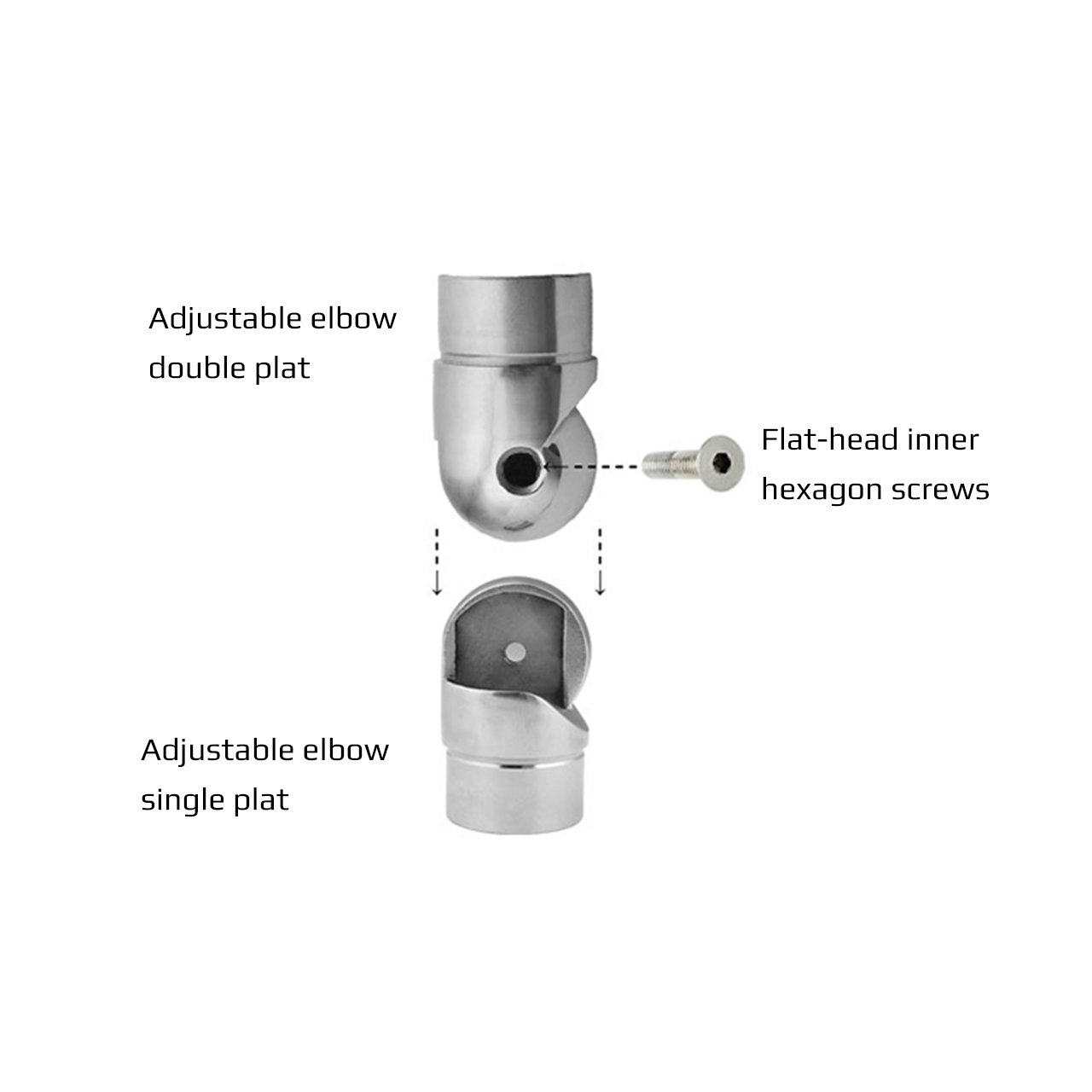 Stainless Steel Round Tube Elbow Adjustable Connector Buy Round Tube